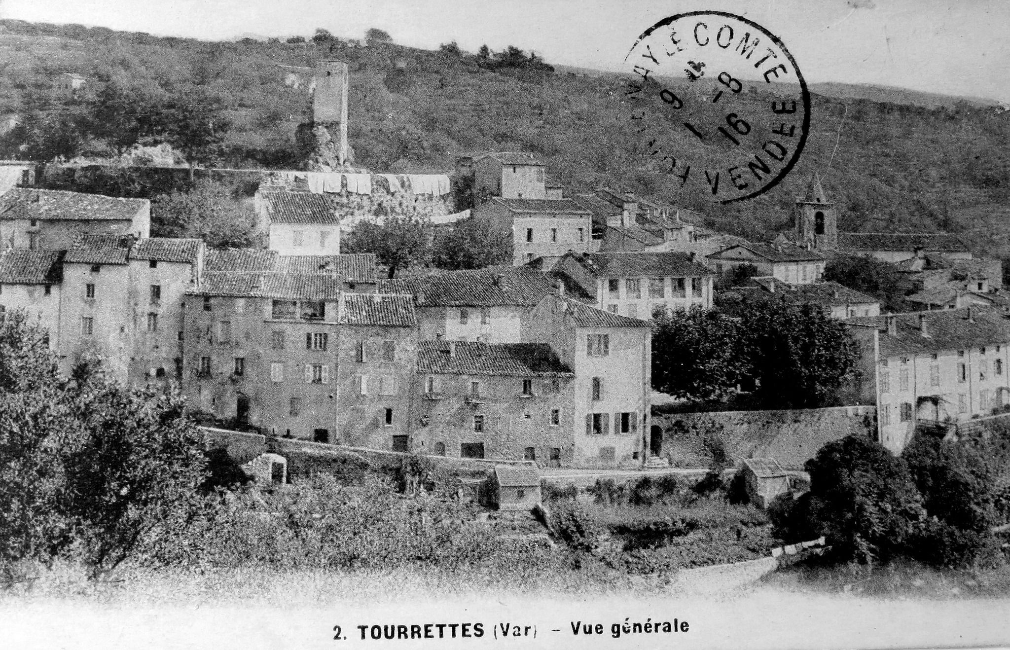 Tourrettes carte postale d'avant